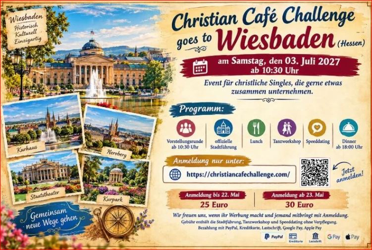Christian Cafe Challenge goes to Wiesbaden am Samstag, den 03. Julii 2027